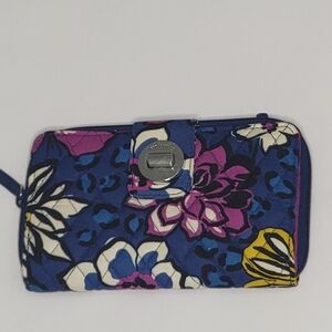 Vera Bradley African Violet Blue and Purple Floral Wallet